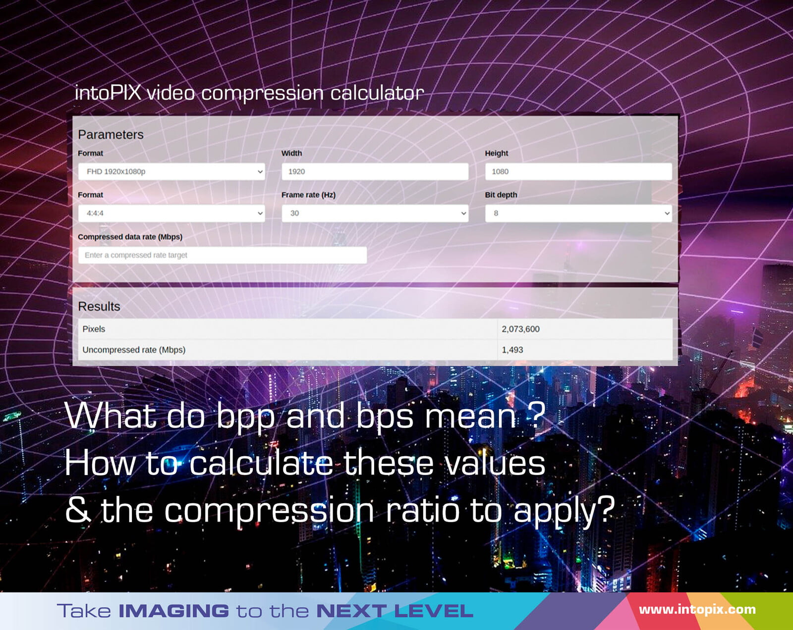 瞭解「Bpp」和「Mbps」的概念來定義您的壓縮數據速率！